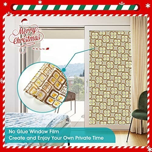 Privacy Window Film Self Static Window One Way Stained Glass 78 x 17 inch NIB - Picture 8 of 9