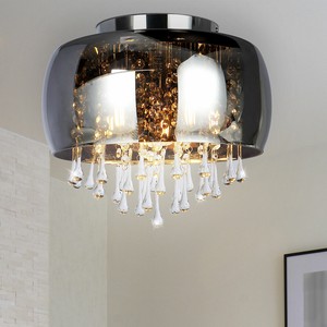 Kristall Glas Decken Leuchte Rauch Wohn Zimmer Beleuchtung Chrom Design Lampe Ebay