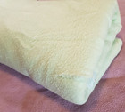 Blanket Vintage Pale green yellow Satin Trim all round 200 x 460cm large