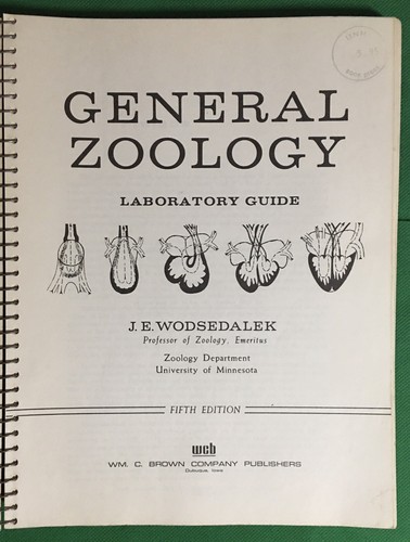 General Zoology Laboratory Guide J.E. Wodsedalek 5th Edition 1969 30th Printing - Imagen 3 de 6