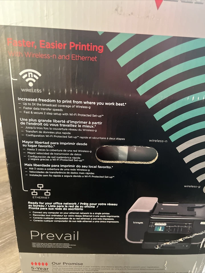 Lexmark Prevail Pro705 All-In-One Inkjet BRAND NEW Printer COLOR FAX, SCAN COPY - Image 4 of 4