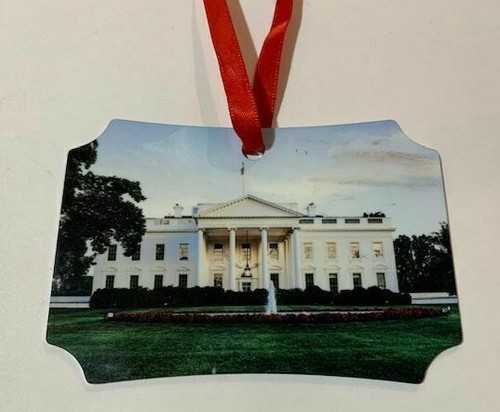 45th President Donald Trump / White House Metal Christmas Ornament New - Picture 2 of 2