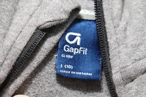 GapFit Performance Tech Hoodie Gap Kids Fit Dry Gray Full Zip Youth Large YL 10 - Picture 3 of 4