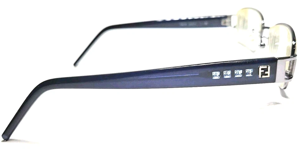 Fendi винтажный F941R 442 темно-синий с синий кристалл шаблоны очки 50-17-135 - Изображение 3 из 4