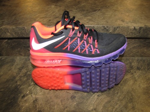 NIKE AIRMAX 360 BLACK HYPER PUNCH WOMENS 8.5 EUC SUPERCLEAN see pics-details - Picture 2 of 13