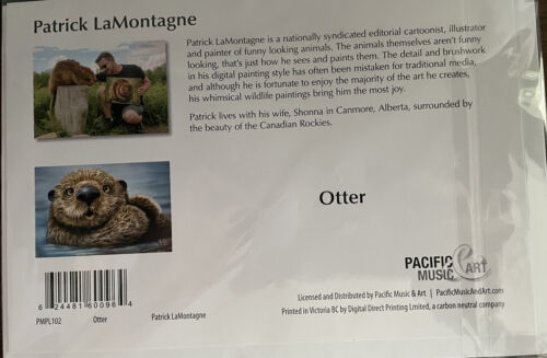 Patrick LaMontagne Signed Art Print " Otter " 9”x 6” Fun Happy Decor Pacific - Picture 3 of 4
