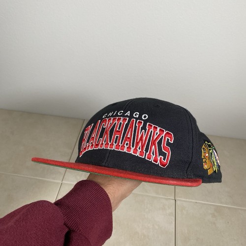 Chicago Blackhawks NHL Vintage '47 Brand Hockey Snapback Hat Cap Spellout Adult - Picture 4 of 8