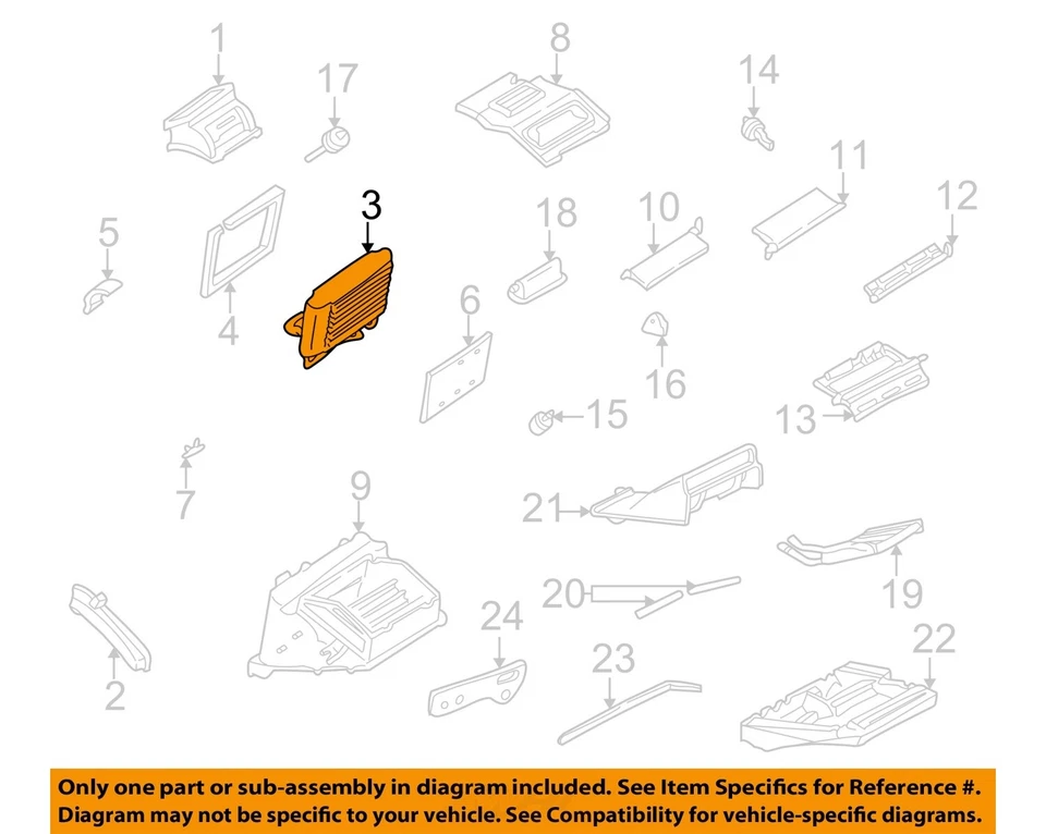 Used A/C Evaporator Core fits: 2001 Pontiac Grand am VIN N 4th digit Classic Gra - Image 3 of 4