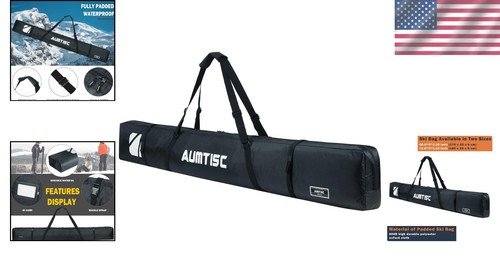 Fully Padded Adjustable Ski Travel Bag - 170 & 185 cm for Safe Transport - Bild 2 von 9