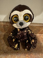 TY FLIPPABLES Beanie Boos - DANGLER the Sequin Sloth Medium 9" - scratched eyes
