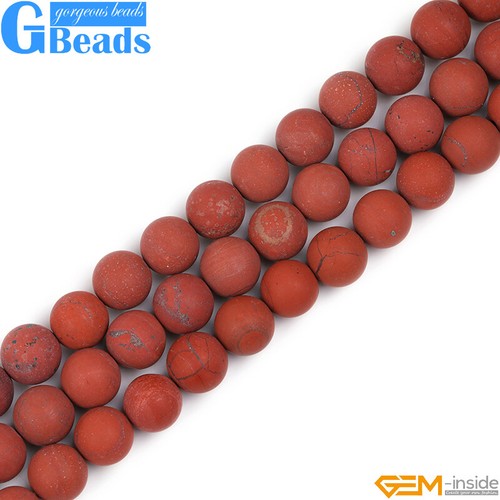 6mm Natural Red Jasper Chakras Matt Round Beads For Jewelry Making 15" Strand - Picture 5 of 38