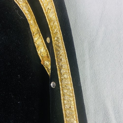 Vintage Bebe zugeschnittener Trainingsanzug Y2K Reißverschlussjacke mit Kapuze Gr. S schwarz metallic gold - Bild 5 von 12