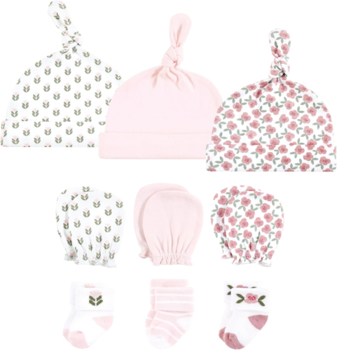 Unisex Baby Caps, Mittens and Socks Set, 0-6 Months