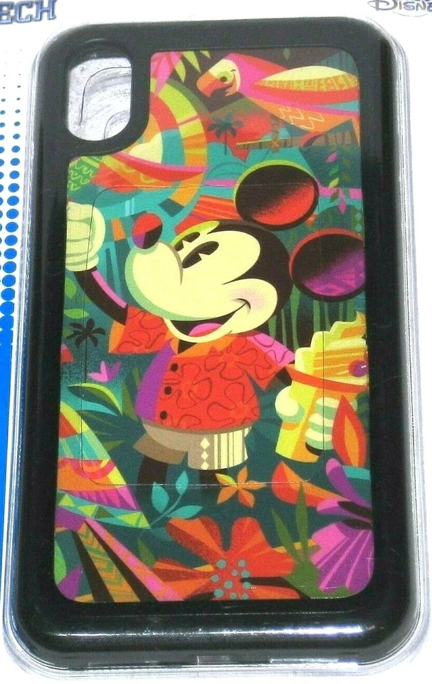 Funda Mickey Aloha Dole Látigo Tiki Habitación Pájaros✿ Xs Max iPhone NUEVA Disney Park DTech Foto 2 de 4