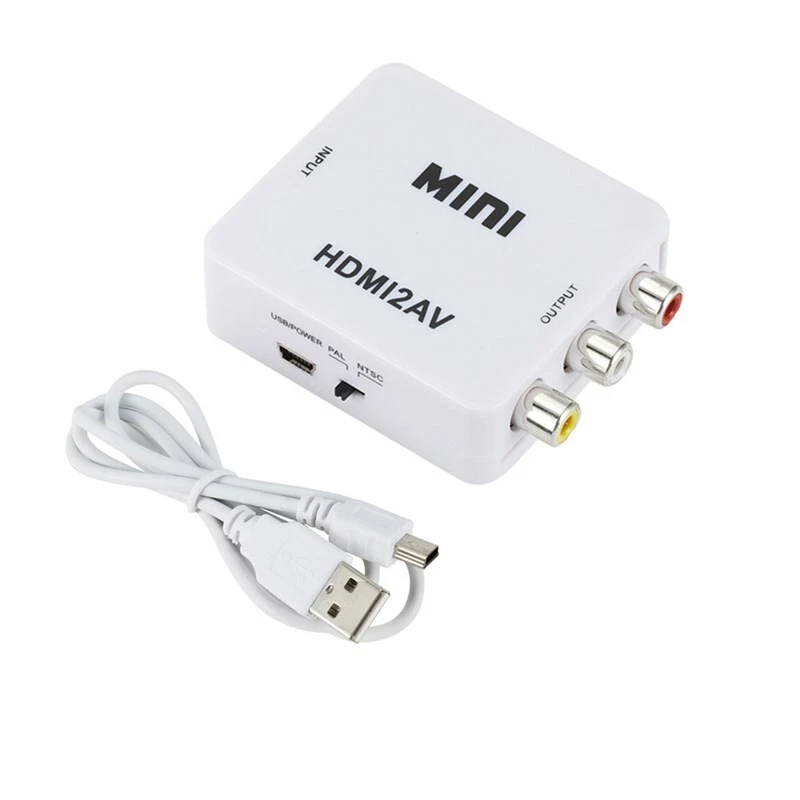 HDMI2AV Mini Converter HDMI to AV Adapter HDMI to RCA 1080P HD Video Audio - Image 4 of 4