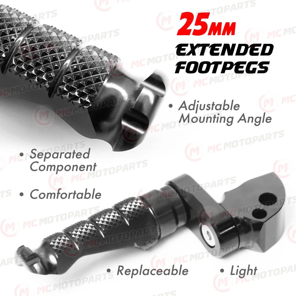 Para Honda VTR1000 SP1/2 RVT1000R RC51 00-07 R-FIGHT 1 pulgada Clavijas traseras descensoras Foto 3 de 4