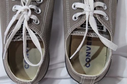 Converse All Star Gray Canvas Lace-up Sneakers Women's 8.5 Men's 6.5 Emo Skater - Picture 9 of 11