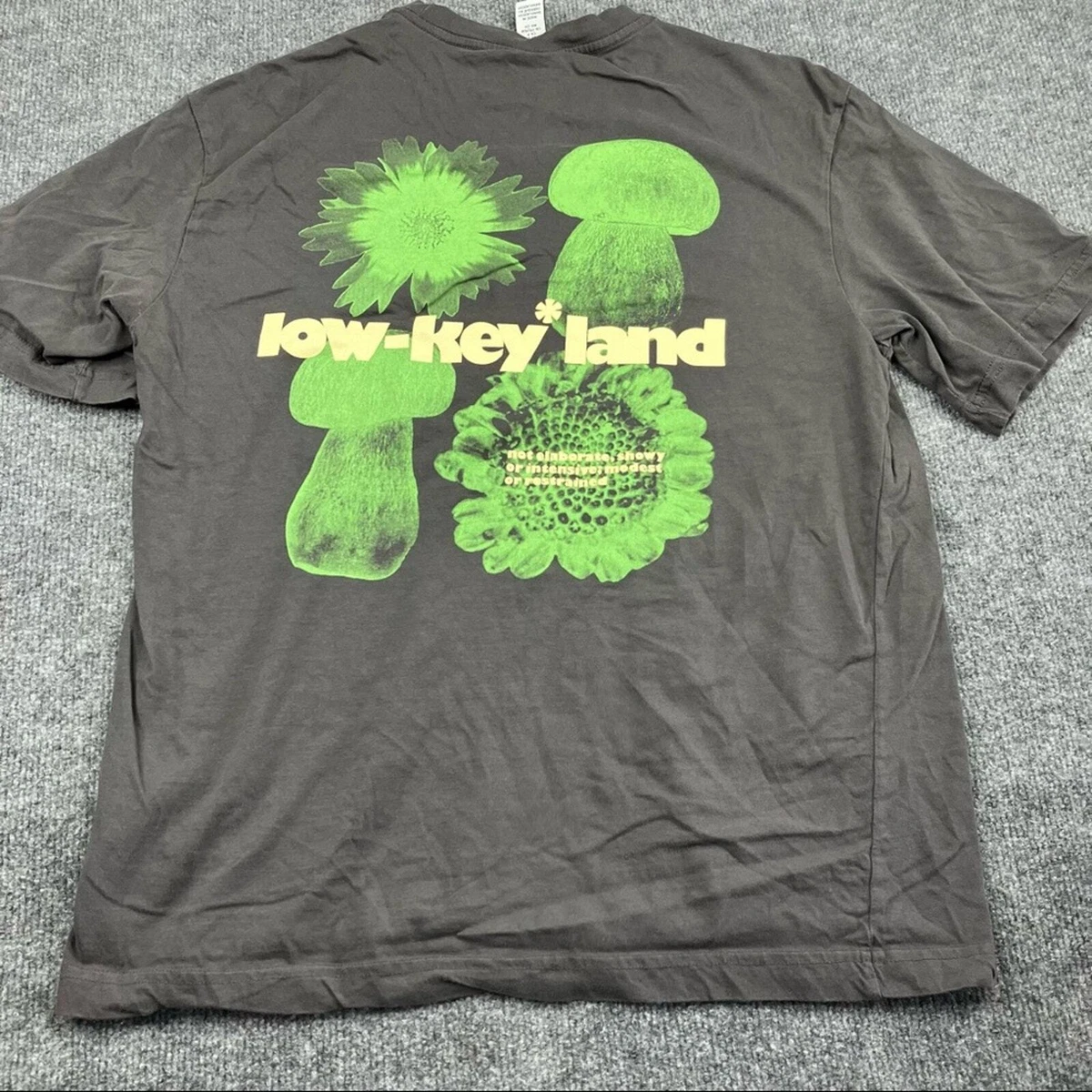 Low-Key Land Graphic Tee Thrifted Vintage Style Size S | eBay