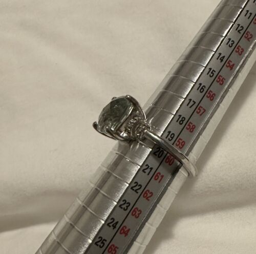 3.5g GSK Sterling Silver 925 Light Aquamarine & Sapphire Ring Size 9 - Picture 1 of 8