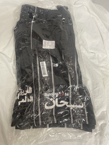 Supreme Arabic Logo Soccer Jersey Shorts black S Brand New ! Authentic - Picture 2 of 6