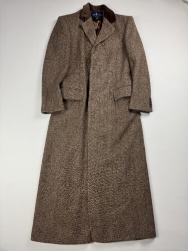 Abrigo de lana vintage Polo Ralph Lauren espiga tweed para mujer talla 6 marrón EE. UU. De colección - Imagen 3 de 15