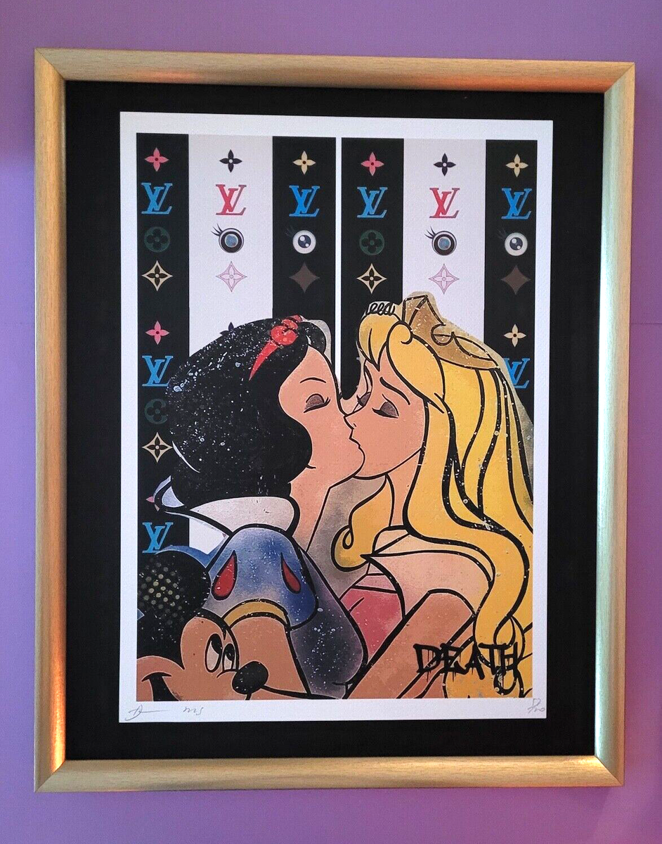 🔥 Death NYC Large Framed 16x20in Pop Art COA Kissing