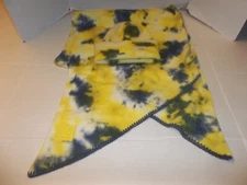 C.C. Exclusives Tie Dye Knit Beanie Yellow Cuffed Ribbed w/ Scarf