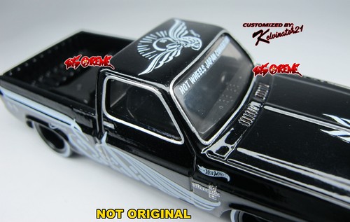 Hot Wheels 2024 CUSTOM '83 CHEVY SILVERADO BLACK,WHITE LINE RUBBER TIRE,LOOSE - Picture 3 of 19