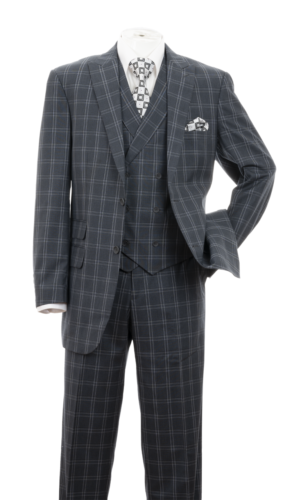 Men's 3 Piece Luxurious Suit With Vest Pants Two Button Two Side Vents Moden Fit - Picture 6 of 11
