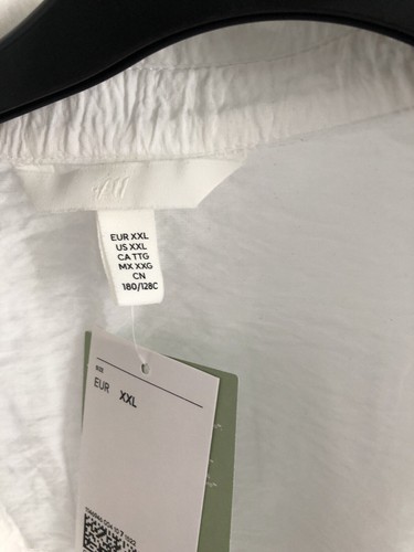 H&M Crop Blouse Off White Size XXL NEW - Picture 3 of 4