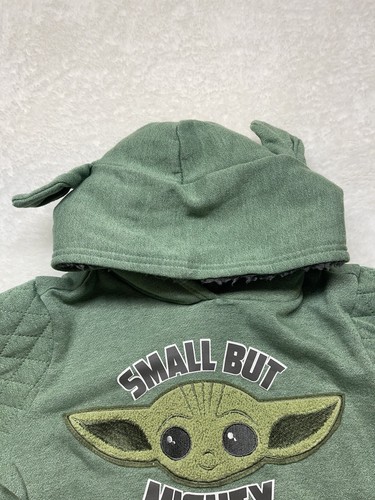 Star Wars Little Boy Baby Yoda Green Hooded Sweatshirt Sz 6T Excellent Condition - Picture 5 of 8