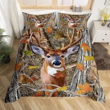 Deer Forest Disguise Quilt Cover twin King Full Queen Breathable Bedding Set