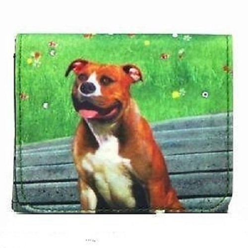 Pit Bull Terrier Dog Bejeweled Fashion Mini Wallet - Picture 1 of 1