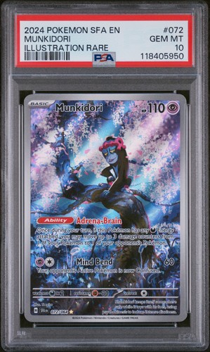 PSA 10 Munkidori 072/064 Shrouded Fable IR Holo Pokemon Karte - Gem Mint