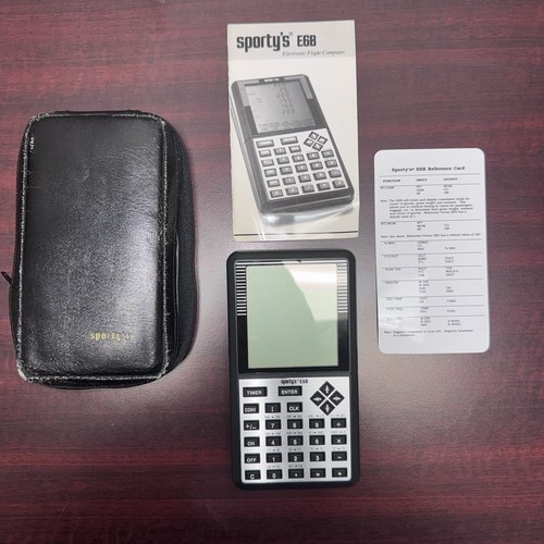 Plane Computer Case PreOwned Sporty’s Electronic E6B Flight Computer With Case And Manual ...