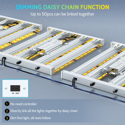 Phlizon Pro 2000 W LED Grow Light lampada per piante piante piante d'appartamento for 70x70 GrowZelt - Foto 4 di 12