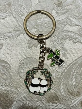 KEYRING Panda Bear Keychain Enamel Bag Charm Animal Cute Panda Book Bag Charm