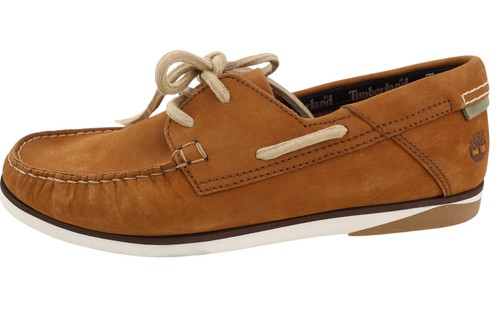 TIMBERLAND A4161 Men`S Shoes EU41.5 Brown Leather Boat Slip On True Cloud - Picture 11 of 15