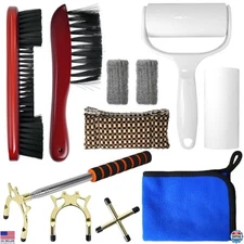 11-Piece Pool Table Cleaning Set with Brushes, Cloths, Lint Rollers & Tools