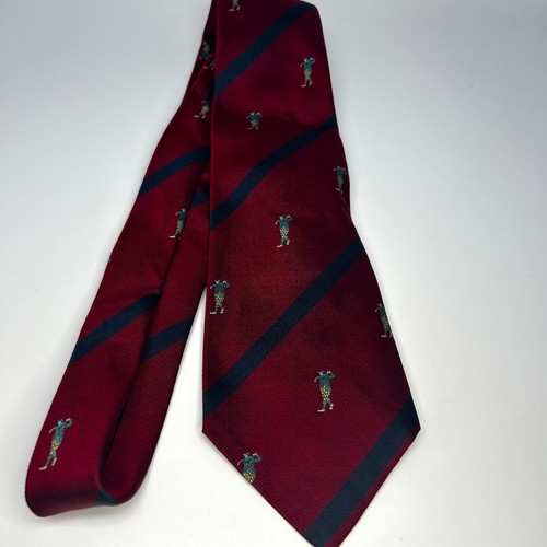 Vintage Polo Ralph Lauren Herren Krawatte Golf Handarbeit 100 % Seide USA 57"x3,75" rot - Bild 6 von 8