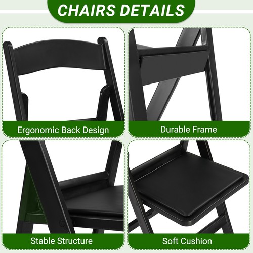 Folding chair with resin seat cushion - suitable for both outdoor and indoor use - Picture 6 of 24