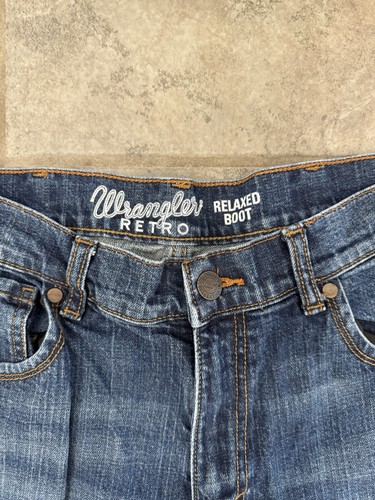 Pantalones de mezclilla para hombre Wrangler Retro Relaxed Boot 32 X 32 excelente estado  - Imagen 4 de 20