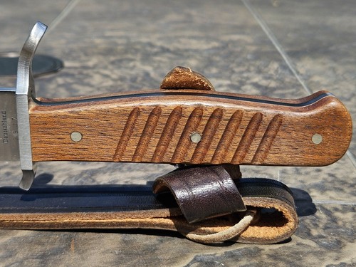 H. Boker Solingen 1915 Trench Knife Dagger Full Tang Carbon Steel 3527 Wood New - Picture 2 of 11