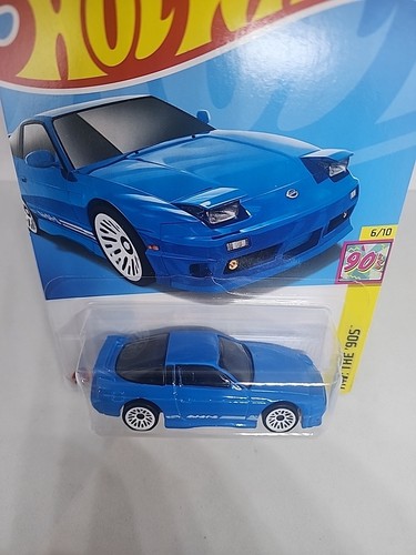 2024 Hot Wheels #211 HW: Gli anni 90 6/10 '96 NISSAN 180SX Tipo X Blu con WhiteLaceSp - Foto 3 di 4