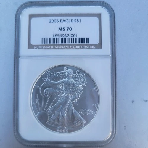 2005 American Silver Eagle Coin - NGC MS70