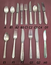 Vintage Airline Silverplate Flatware Silverware Various Airlines, Sold Per Piece