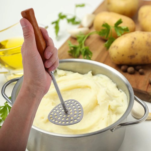 Potato Masher Heavy Duty Stainless Steel Potato Masher Professional Food Masher - Picture 3 of 17