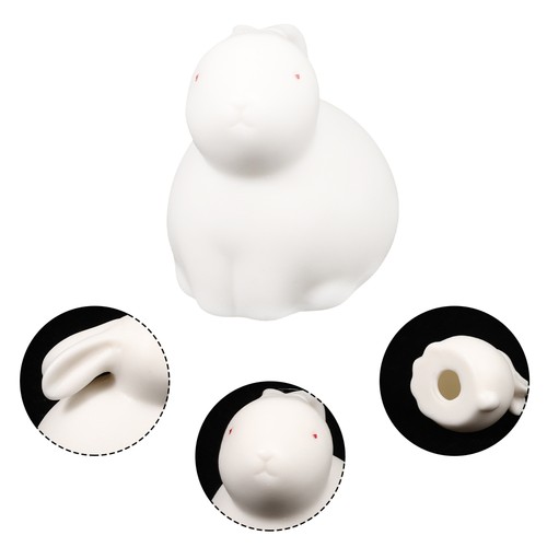 Tabletop Ornament Cute Bunny Statue Ceramic Bunnies Figurines Home Decor - Picture 12 of 12