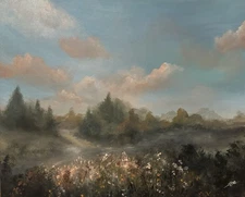 ORIGINAL Hand Painted Moody Landscape Painting On Canvas 16x20 signed