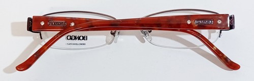 Vintage BONGO B PRETTY BRN Brille BRAUN Neu Metall 48-18-135 Halbrand - Bild 13 von 13